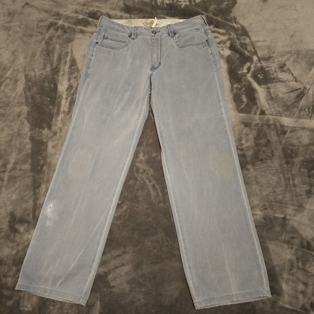 Tommy Bahama Mens Chino Pants Size 32X34 Light Blue Cotton Tencel Spandex Blend